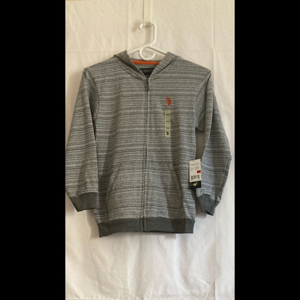 This is a silver sweater
